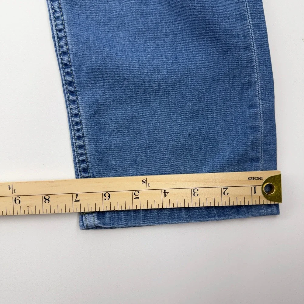 Stefano Ricci Mens Slim Straight Leg Jeans Light Wash Blue Luxury Denim 30x31